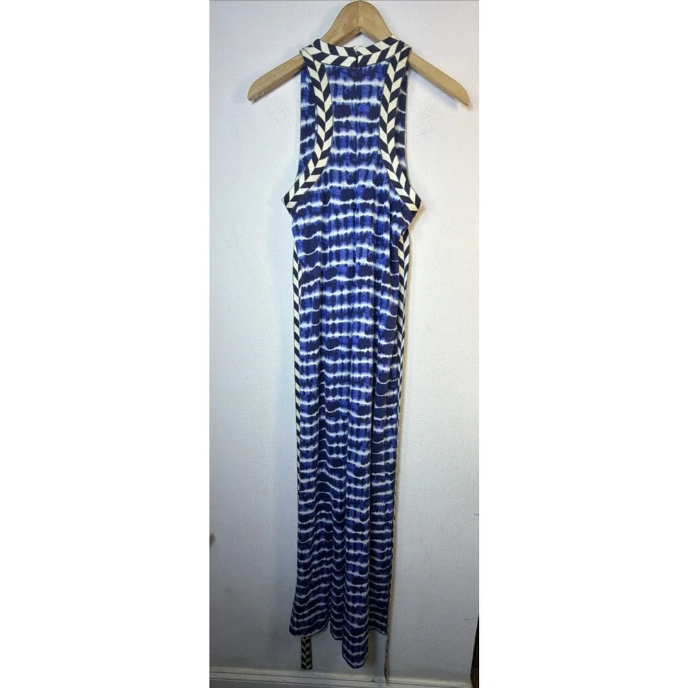 Tory burch sleeveless dress small vacation designer bohemian preppy maxi resort